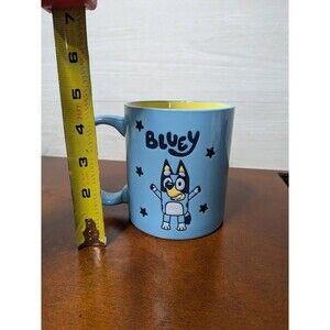 NEW Bluey Zak Designs 21oz Large Coffee Mug Blue Yellow Interior Ludo Studio NWT